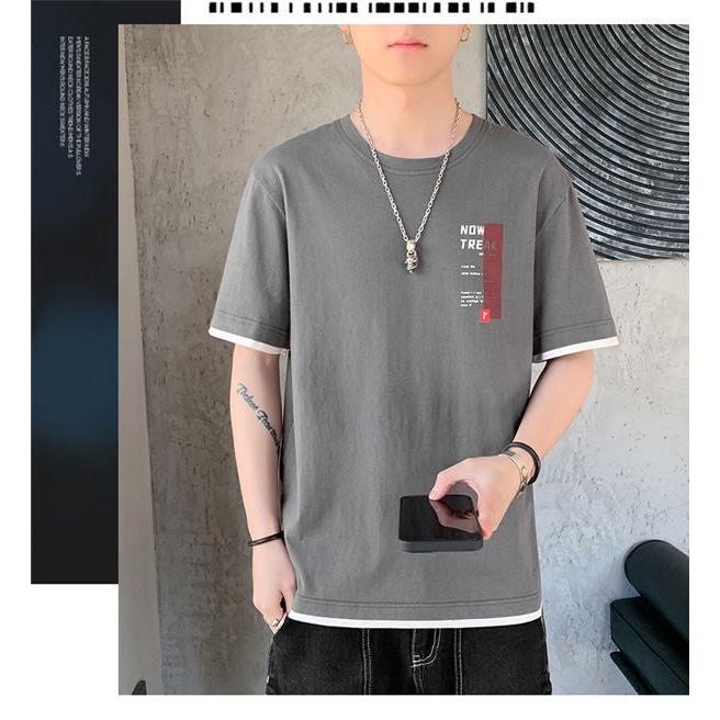 Tシャツ メンズ 半袖tシャツ 重ね風 ティーシャツ カットソー 重ね着 夏 爽やか 着心地 カジュアル トップス 夏服 夏物 クルーネック Fxdxnenk 服屋123 通販 Yahoo ショッピング