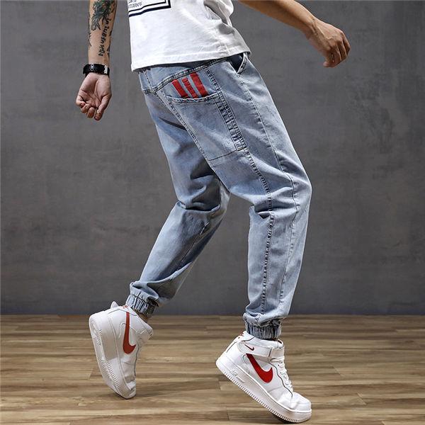 サルエルパンツ メンズ デニムパンツ ライトブルー ボトムス パンツ ジーンズ ズボン カーゴパンツ ワークパンツ ワイドパンツ 秋冬 送料無料 セットアップ