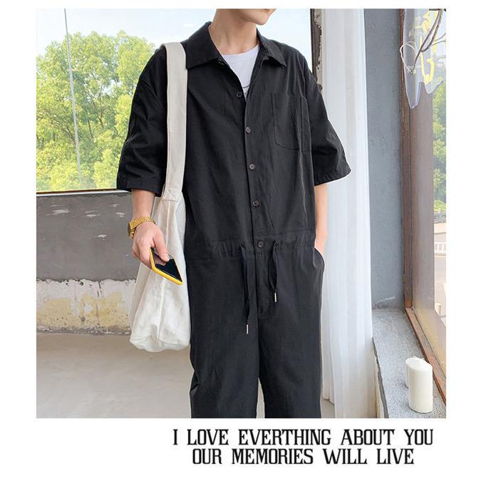 サロペット メンズ オーバーオール オールインワン つなぎ 薄手