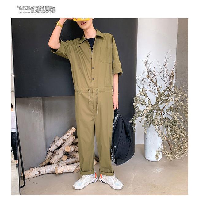 サロペット メンズ オーバーオール オールインワン つなぎ 薄手