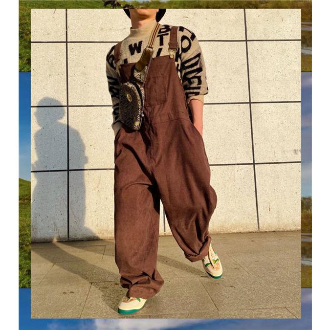 サロペット メンズ コーデュロイ つなぎ オールインワン パンツ 作業着 