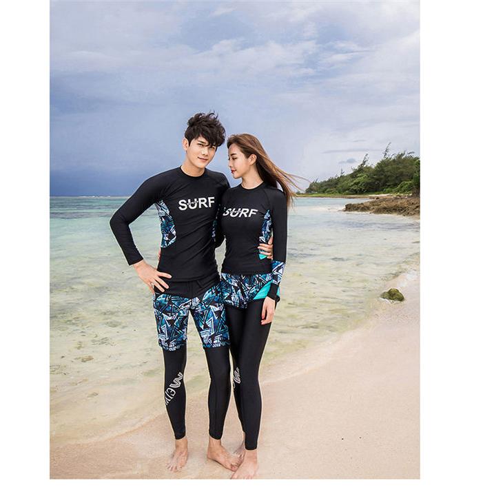フィットネス水着 カップル ペア水着 体型カバー ラッシュガード セット レディース 長袖 フィットネス セパレート メンズ3点 レディース3点セット 送料無料 Kytponv0032 服屋123 通販 Yahoo ショッピング
