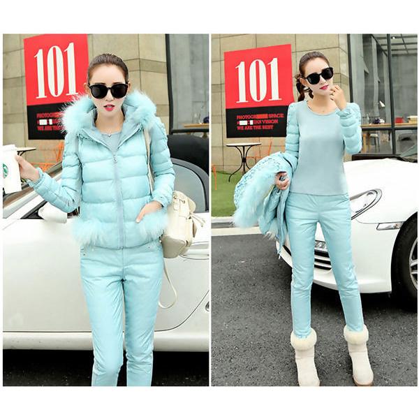 セットアップ レディース 中綿ジャケット 上下セット スウェット  