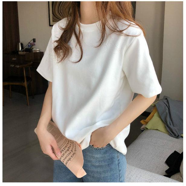 半袖tシャツ レディース Tシャツ 白 無地tシャツ レディース 白tシャツ ゆったりtシャツ 半袖 カットソー 春夏 夏服 肌着 リゾート Mnfrdx 服屋123 通販 Yahoo ショッピング