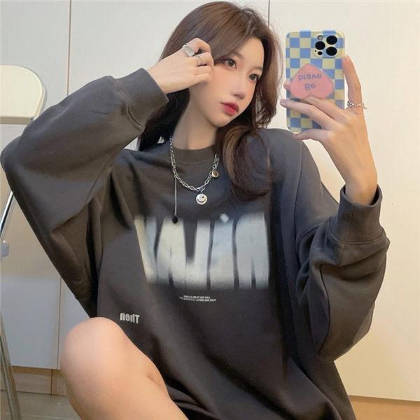 トレーナー レディース 秋物 スウェットトレーナー 可愛い トレーナー 女性 春秋トレーナー プリント 英語文字 ロゴ 韓国風 春秋 送料無料 Nswy 服屋123 通販 Yahoo ショッピング