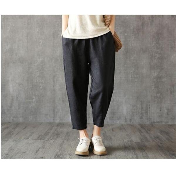 未使用品　RAKU また着たくなる服　コットンリネン　サルエルパンツ　F 未使用品 RAKU また着たくなる服 コットンリネン サルエルパンツ F