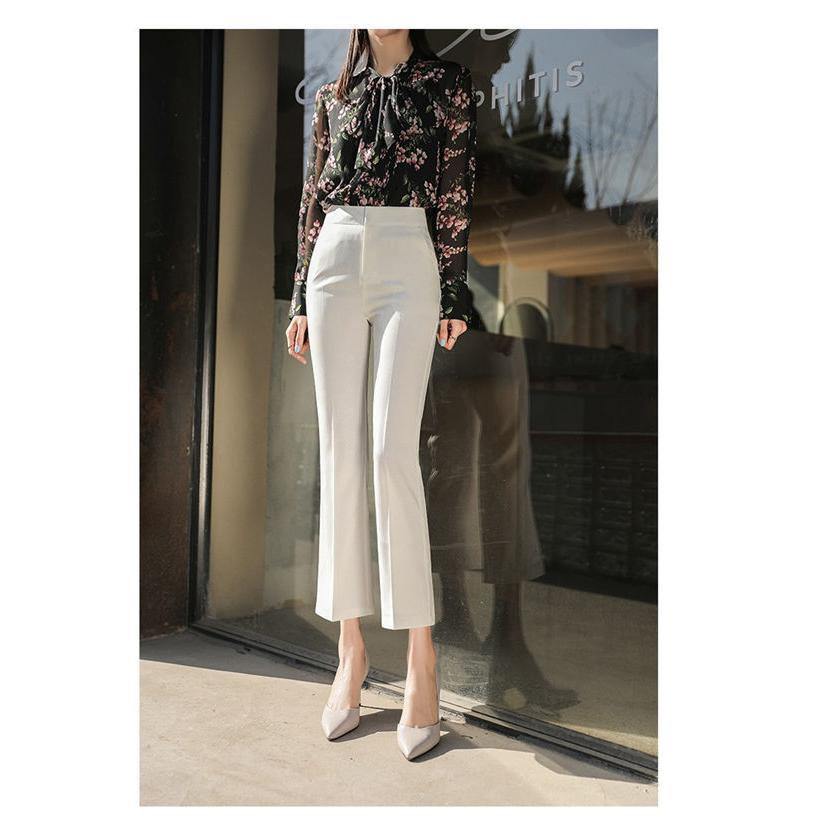 テーパードパンツ レディース スツパンツ 通勤用 ノータック スリム