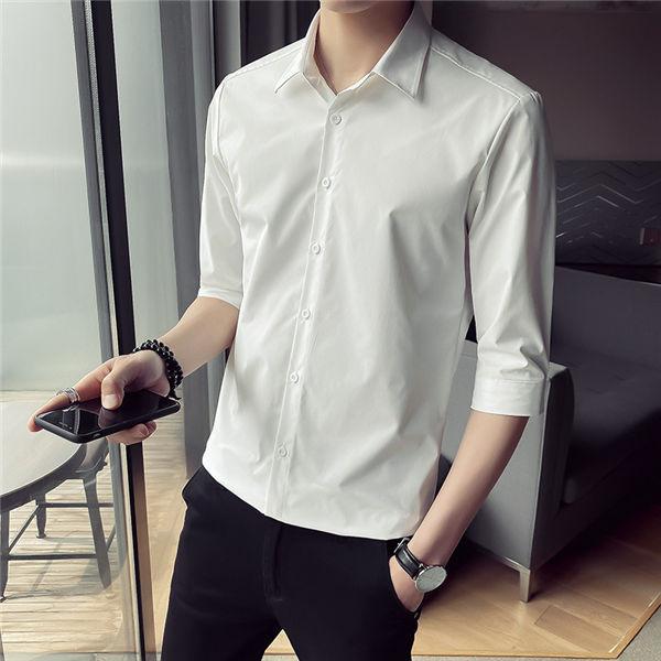 ファッション 生産完了商品 メンズ トップス 7分袖シャツ 7分そでシャツ かっこいい 開襟シャツ 通勤 紳士服 夏 カジュアルシャツ ビジネスシャツ 半袖 夏服 オシャレ リゾート サマー Izjidivcot Seguridadysaludeneltrabajo Co