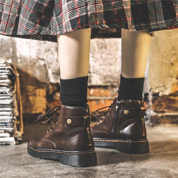 ブーツ レディース ショートブーツ チャッカブーツ フラットシューズ レディース レースアップ 黒 ブーツ シューズ 走れる アウトドア 秋冬 送料無料 Yorexue 服屋123 通販 Yahoo ショッピング