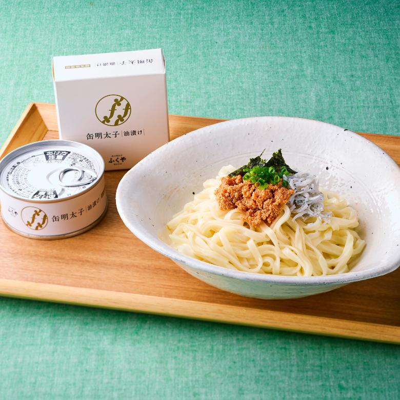 ふくや 明太子 ( 缶明太子 油漬け ) 累計販売数 90万缶突破！ 常温保存 3年可能 非常食 テレビで話題 かんかん 缶 パンのお供 ご飯のお供 プチギフト 爆買 | ふくや | 14