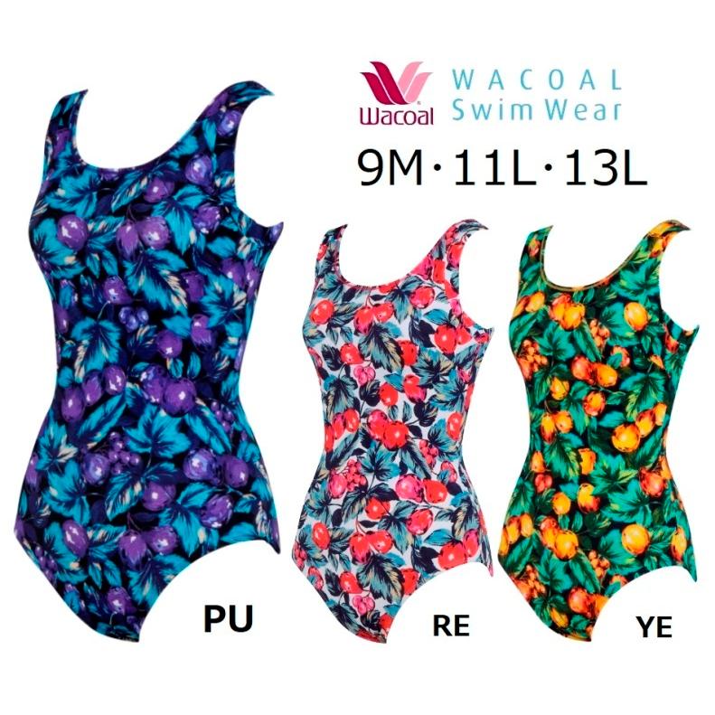 WACOAL フラワープリント水着 9M WACOAL（ワコール） ワコールスイムウェア シェイプアップ ワンピース