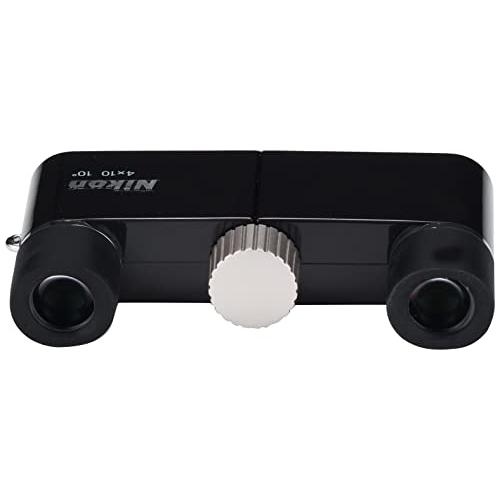 Nikon 双眼鏡 遊 4X10D CF ダハプリズム式 4倍10口径 エボニーブラック 4X10DCF (日本製) エボニーブラック 厚さ19mm 最薄 ニコン