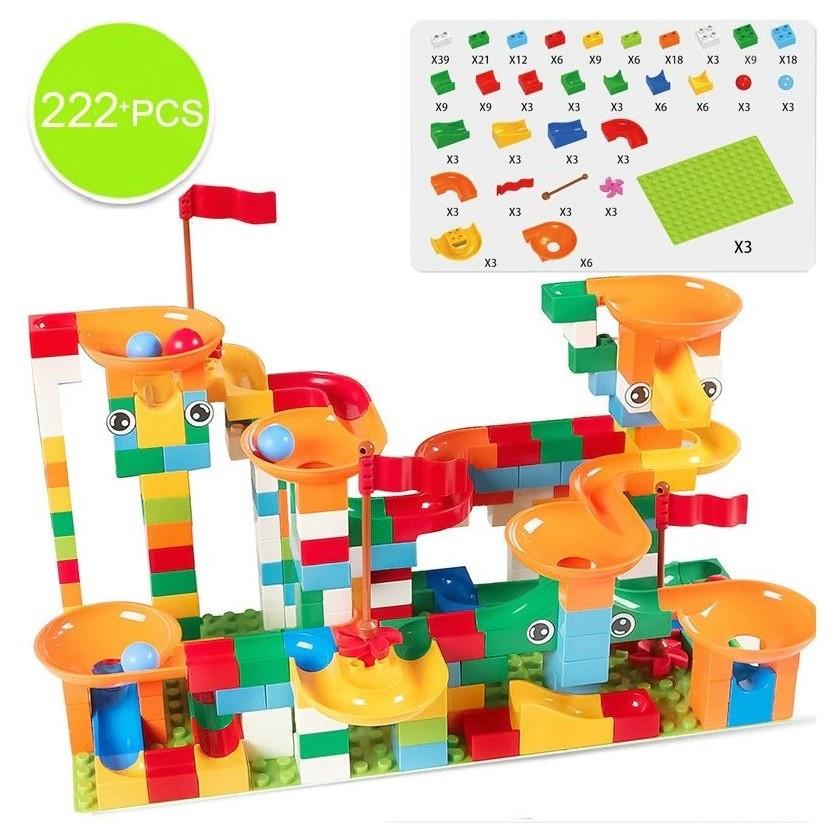 レゴデュプロ互換可能 ブロック 222ピース ルーピング コースター ビー玉転がし 玉ころがし ビーズコースター スロープトイ クリスマス プレゼント Bk222 Fulfill Dreams 通販 Yahoo ショッピング