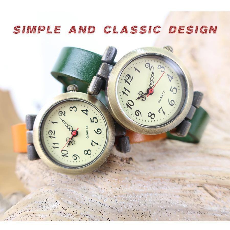 腕時計 本革 レザーウォッチ 時計 アンティーク スリム 本革時計