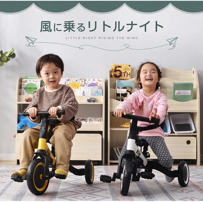 子供用三輪車 4in1 (パープル ) 自転車 オリジナル 押し棒付き