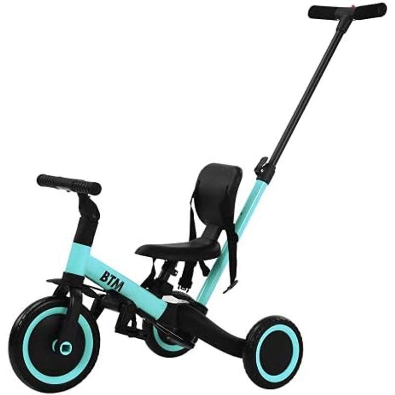子供用三輪車 4in1 (パープル ) 自転車 オリジナル 押し棒付き