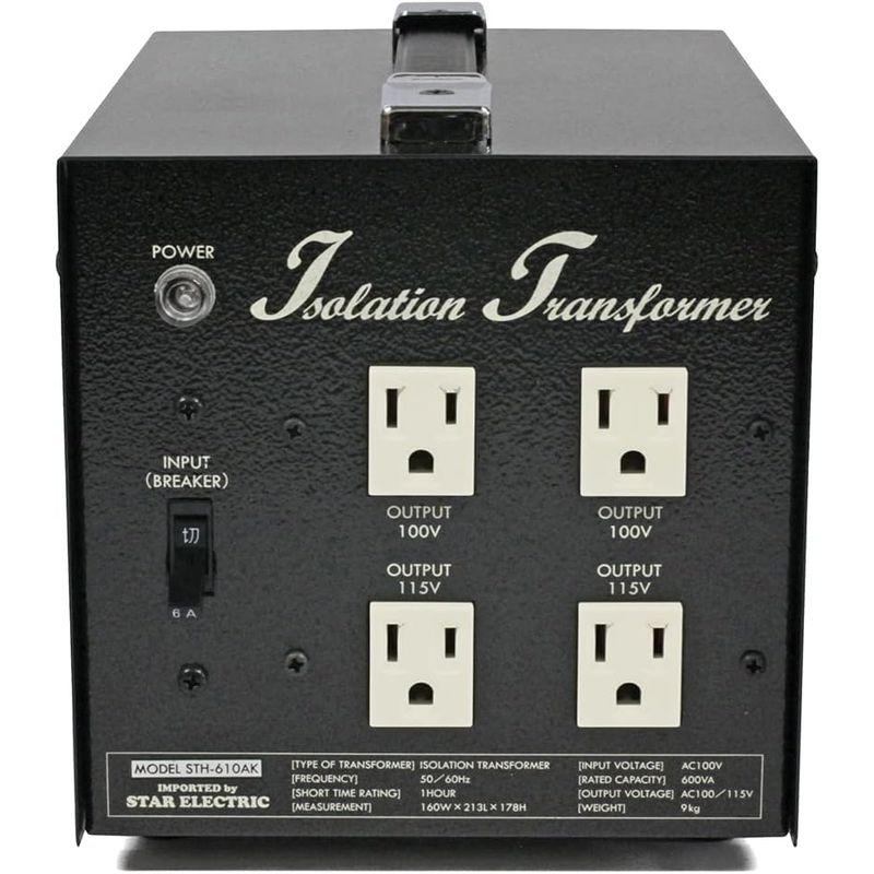プロケーブル アイソレーション電源トランス 600W 黒