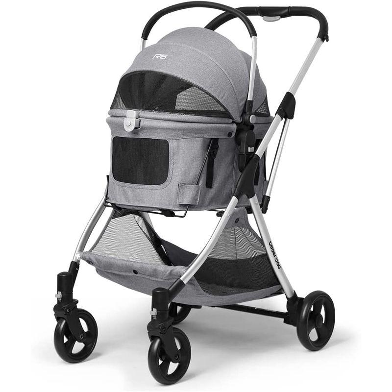 Beberoadペットカート ペットバギー 多機能折りたたみ式猫小型犬ペットベビーカー 取り外し可能なバスケット 金属製のハンドル 3way ペットバギー 多機能折りたたみ式猫小型犬ペットベビーカー 取り外し可能なバスケット 金属製のハンドル 3way