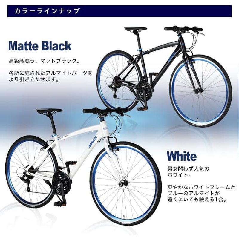 マジック(MAGIC) AL-CRB7021Urban ブラック アルミ軽量クロスバイク 