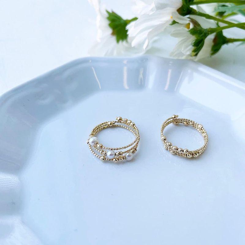 VAヴァンドーム青山 K10YG パール フリーリング GJVR0299M PF イエローゴールド K10YG パール フリーリング GJVR0299M PF イエローゴールド