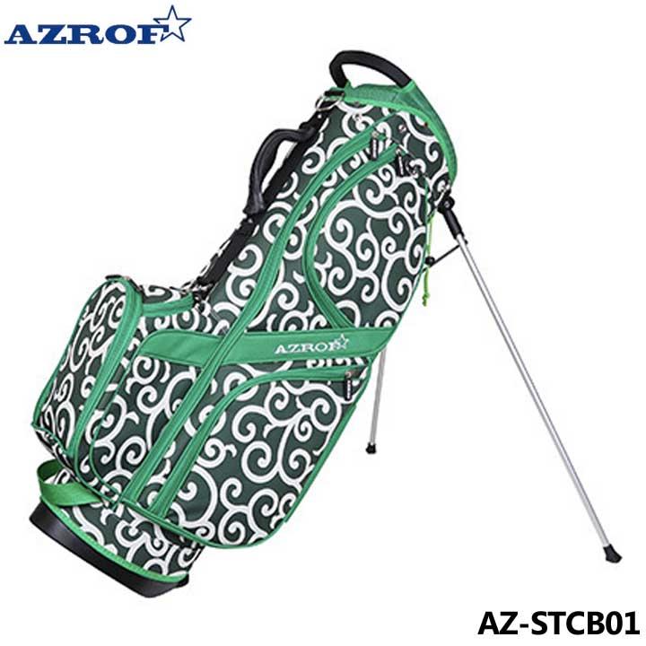 アズロフ AZ-STCB01 スタンドキャディバッグ カラクサグリーン 9.0型 2.7kg 軽量 46インチ対応 10p :2212az