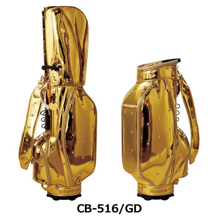 ウィンウィンスタイル CB-516 シャイニングスター ミラー ゴールド CART BAG GOLD Version ゴルフキャディバッグ 2023年7月末発売予定｜full-shot｜02