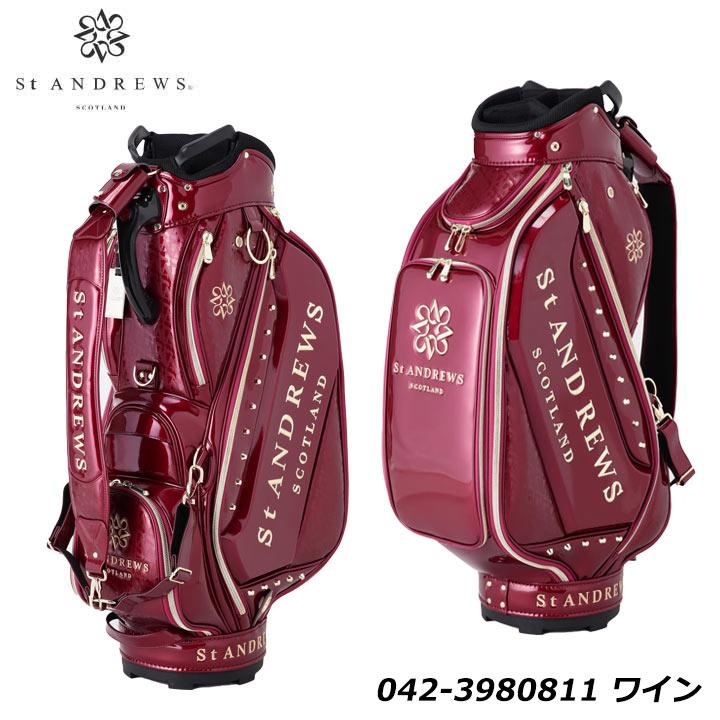 セントアンドリュース 042-3980811 STA ロゴエナメルキャディバッグ 