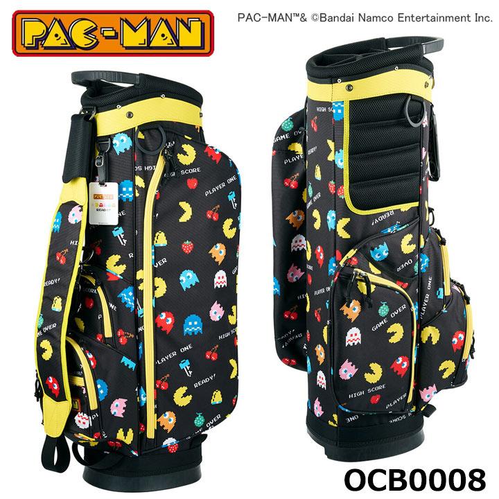 ゴルフボールキャラクター付きリュック パックマン OCB0008 カートバッグ イエロー 9.5型 2.6kg スタンド式 5