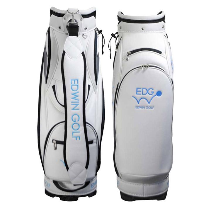 EDWIN GOLF 9.5型キャディバッグ EDCB-3477 キャディバッグ (ホワイト
