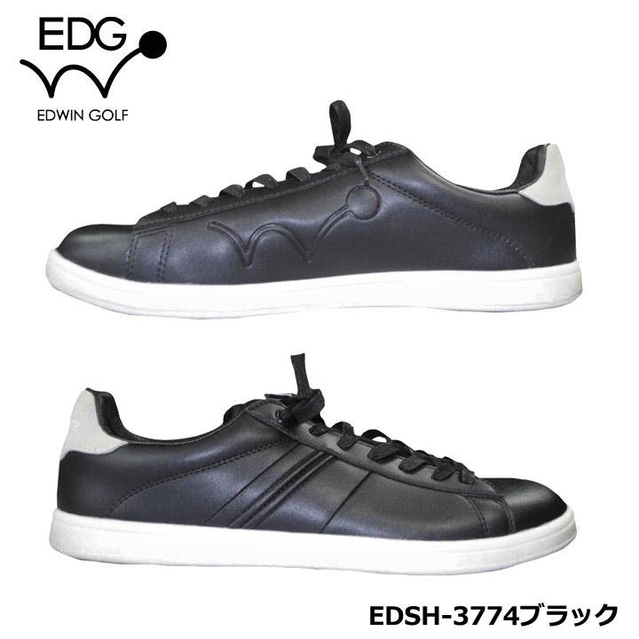 EDWIN GOLF スパイクレスシューズ EDSH-3774 （ブラック） エドウィン : フルショット Yahoo!店 - 通販 ...