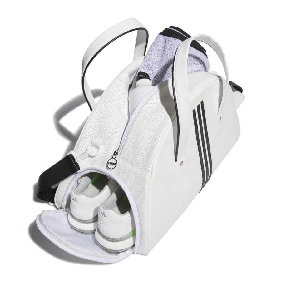 ブリヂストンゴルフホワイト/ネイビー ストライプダッフルバッグ