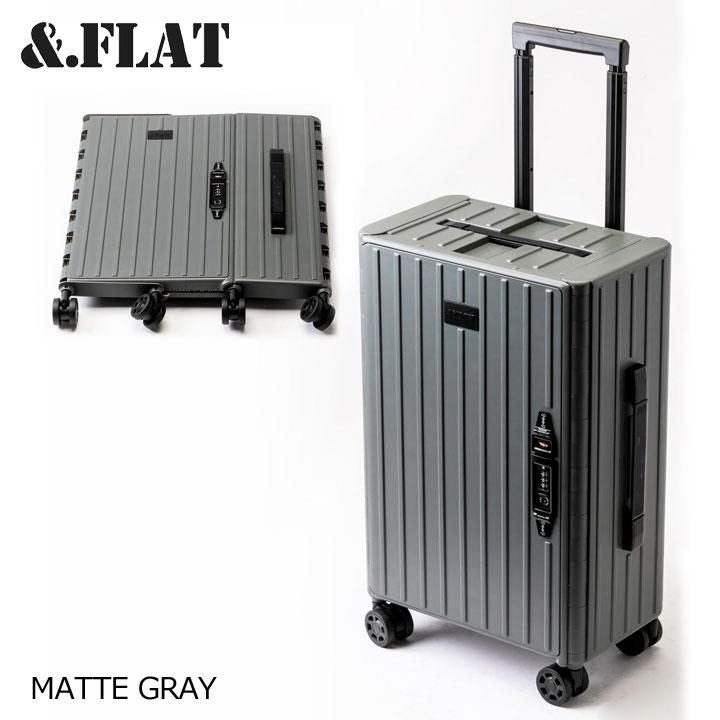 &.FLAT アンドフラット 折り畳みキャリーケース マットカラー グレー 35L FL14-4-00002 COMPACY CARRY CASE MATTE COLOR GRAY ＆.FLAT アンドフラット 折り畳みキャリーケース マットカラー グレー
