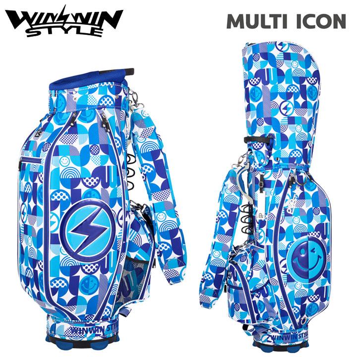 ウィンウィンスタイル CB-157 マルチアイコン (ブルー)  軽量 カートバッグ MULTI ICON CART BAG ゴルフキャディバッグ WINWIN STYLE WINWIN STYLE（ウィンウィンスタイル） CB-157 マルチアイコン (ブルー