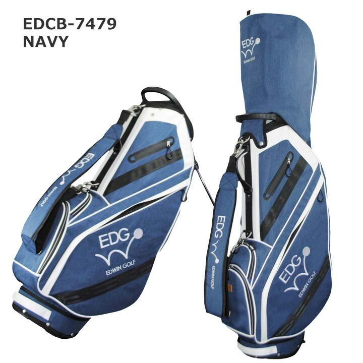 EDWIN GOLF 9.5型スタンドバッグ EDCB-3479 キャディバッグ (ネイビー