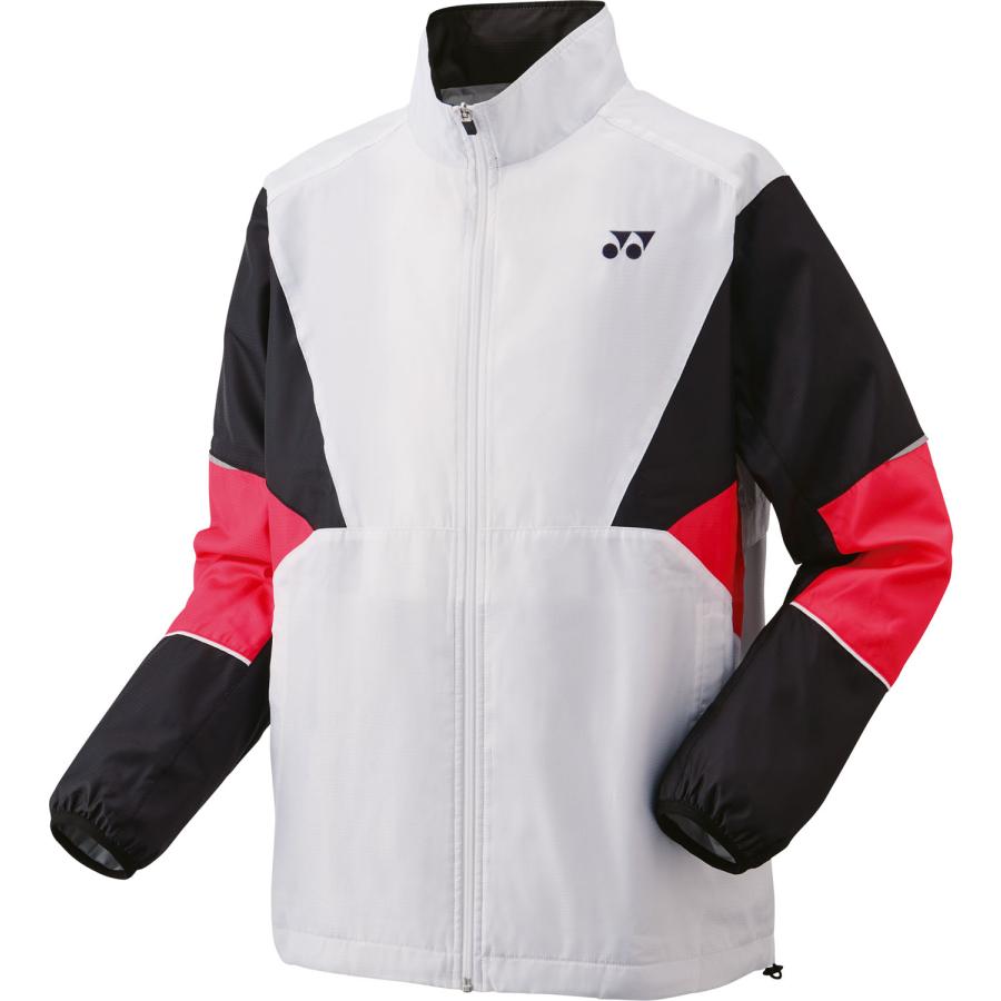 ヨネックス 70105 ユニ裏地付ウィンドウォーマーシャツ（ホワイト/ピンク） サイズ M YONEX YONEX（ヨネックス） ユニ裏地付ウィンドウォーマーシャツ ホワイト