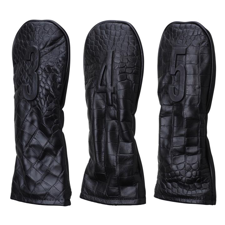 ベゼル HC1123 レザー LUX ヘッドカバー ナンバー ユーティリティ用 （クロコ ホワイト）天然皮革 クロコダイル型押し VESSEL CROCO  Leather LUX head cover Number EMBOSSED VESSEL ベゼル HC1123 レザー LUX ヘッドカバー ナンバー