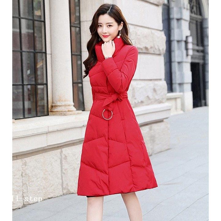 数量限定 フェミニンダウンコート Aライン きれいめ 着痩せ効果 膝丈 大人可愛い レディース リボン アウター 防寒 冬 ワンピ風 目玉 送料無料 n Go Th