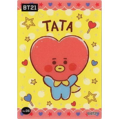 Bt21 クリアカードコレクションガム No 06 Tata タタ 背景 星ハート Bt21 Cccg01 06 フルアヘッド 通販 Yahoo ショッピング