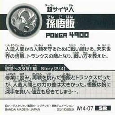 ドラゴンボールウエハース 孫悟飯 未開封 DX3D-07-007 トレーディング