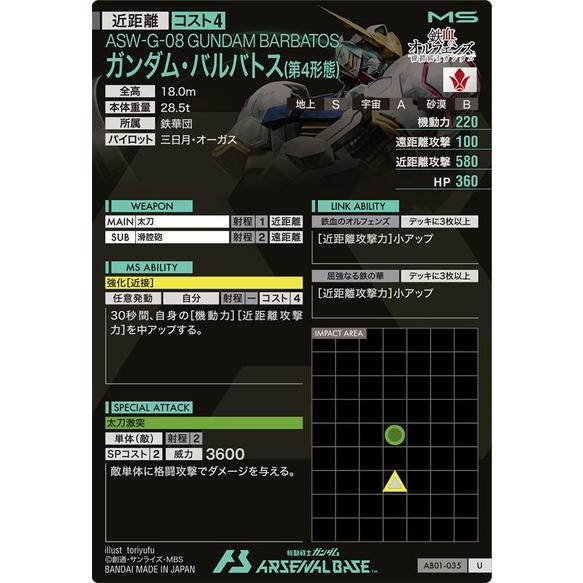 BANDAI（バンダイ） アーセナルベース AB01-035 ガンダム・バルバトス