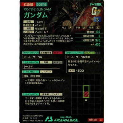 BANDAI（バンダイ） アーセナルベース TEST-001 ガンダム M(裏面COST