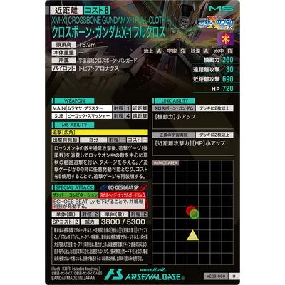 機動戦士ガンダム アーセナルベース アーセナルベース VE03-008 クロス