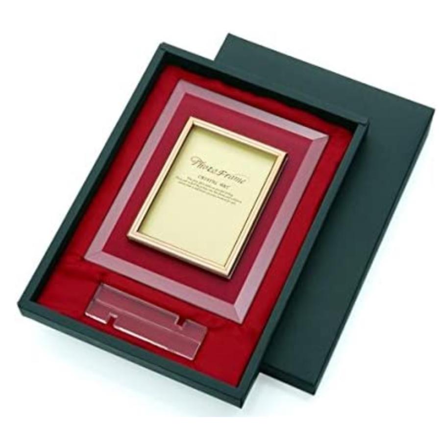 高級クリスタルフォトフレームDX 019352 名入れできます。（別料金