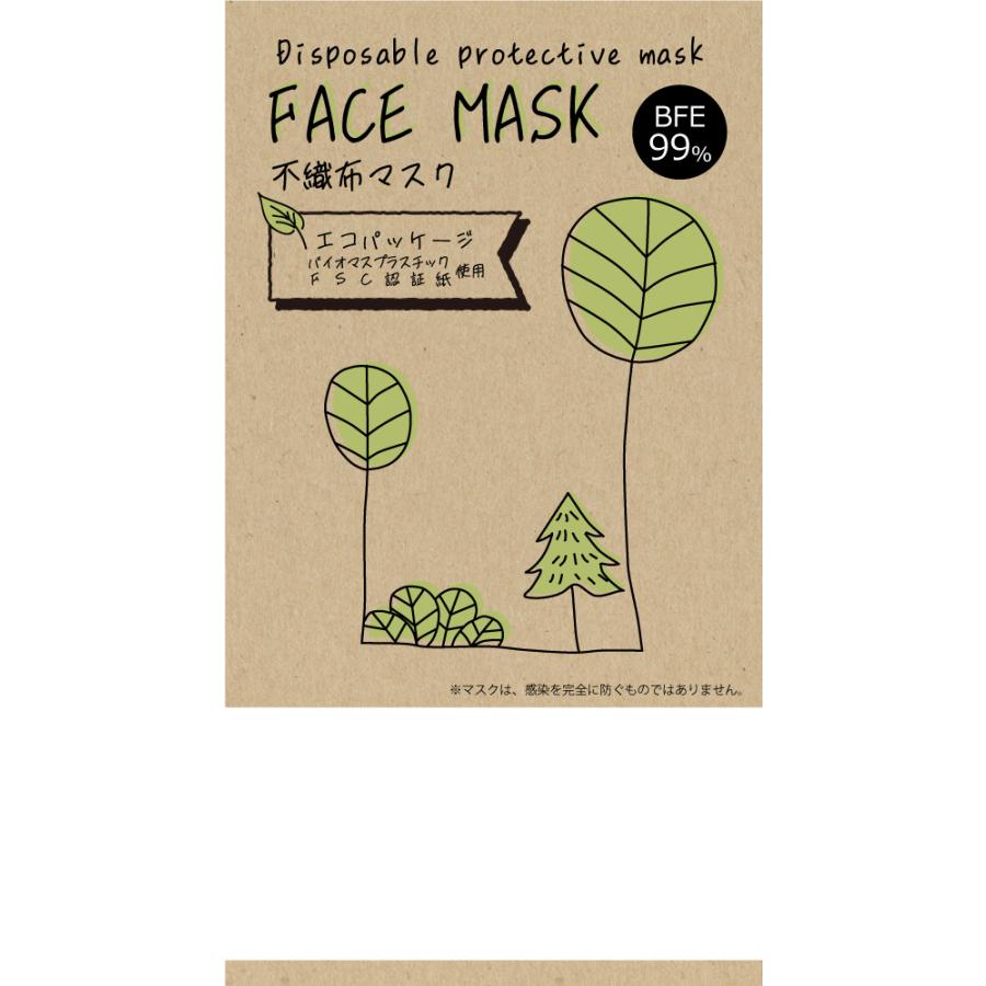 不織布マスク1枚入エコパッケージ 15-337 【未使用品】
