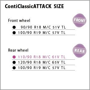 コンチネンタル（CONTINENTAL） 110/90 R18 M/C 61V TL