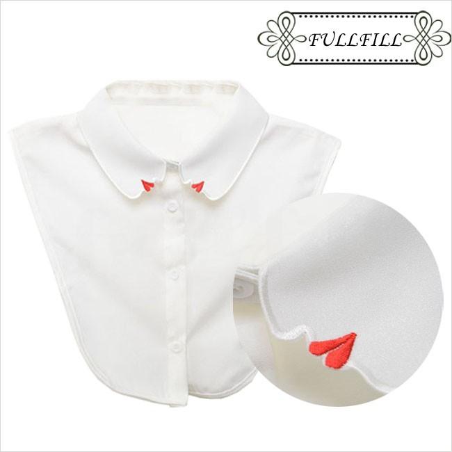 付け襟 刺繍 横顔 赤いリップ クチビル 唇 シャツ 衿 えり ブラウス Cl2912 Fullfill 通販 Yahoo ショッピング