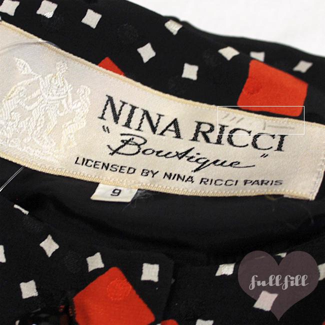 NINA RICCI（ニナ・リッチ） 古着 ワンピース シルク 七分袖ワンピース 
