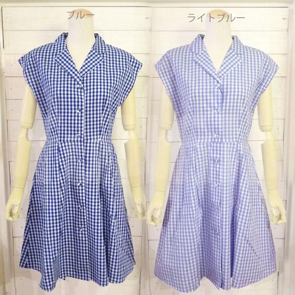 ワンピース レディース 開襟 シャツワンピース ギンガムチェック レトロ 綿 Op Fullfill 通販 Yahoo ショッピング