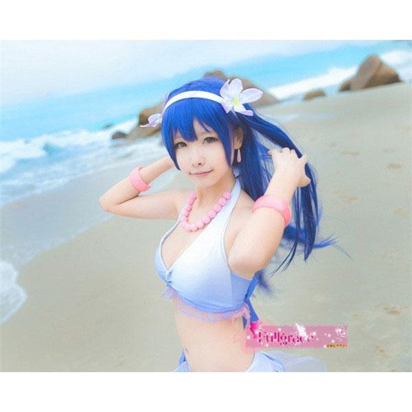 コスプレ衣装 ラブライブ 水着 園田海未 そのだうみ 夏色えがおで