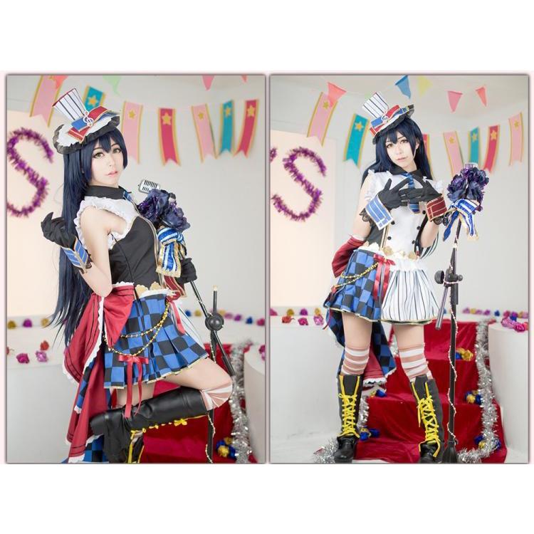 園田海未 コスプレ衣装 ラブライブ SR 園田海未 覚醒後 カフェメイド コスプレ衣装